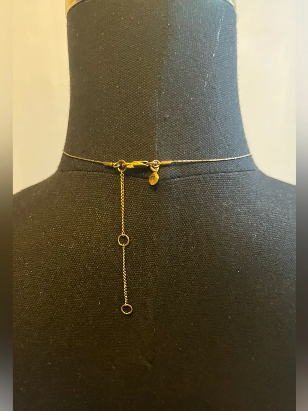 Madewell Gold Tone Chain Necklace With Mother Of Pearl Pendant - Picture 3 of 9